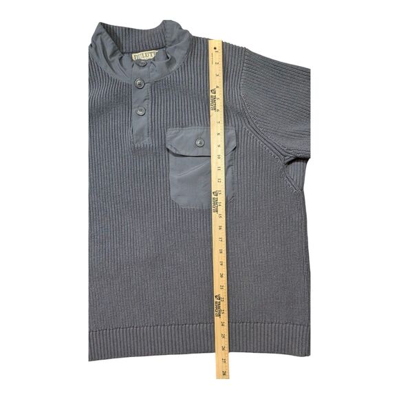 Duluth Trading Co Mens Brigadier Button Mock Sweater Gray/Blue MSRP $99.95 XXL - Picture 6 of 6